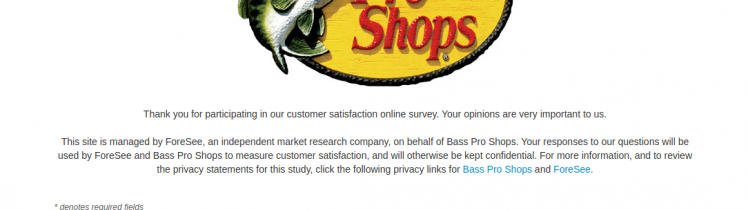 Bass Pro Shops Survey
