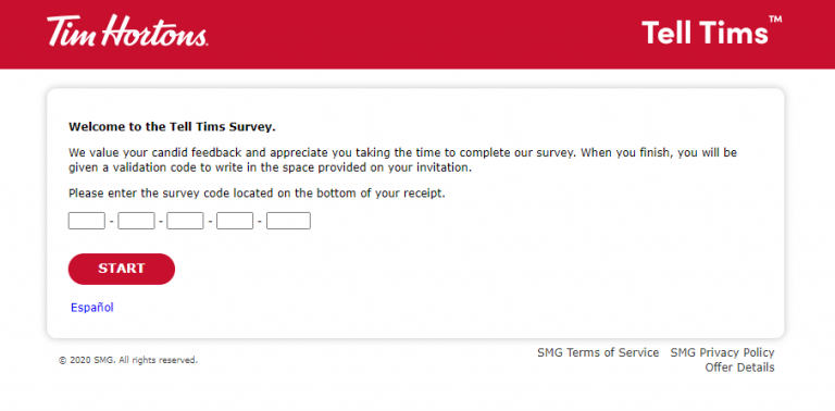 Tim Hortons Survey