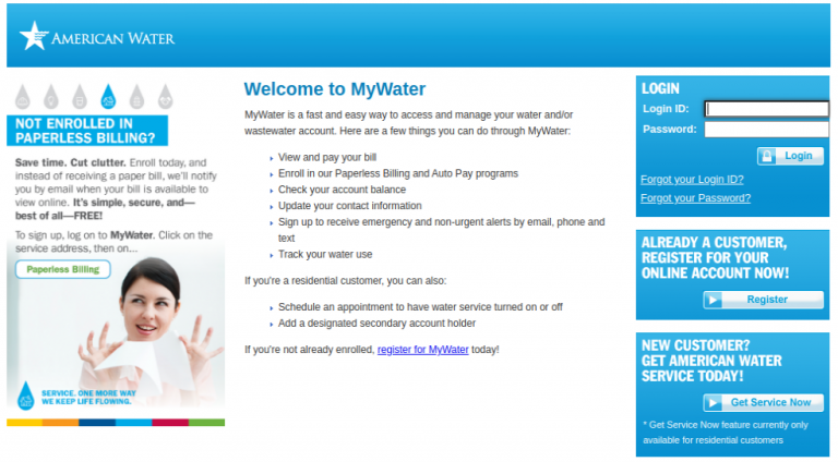 MyWater login