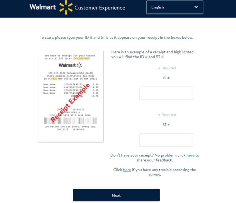 Walmart survey