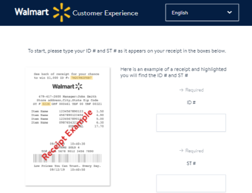 walmaret customer experience survey