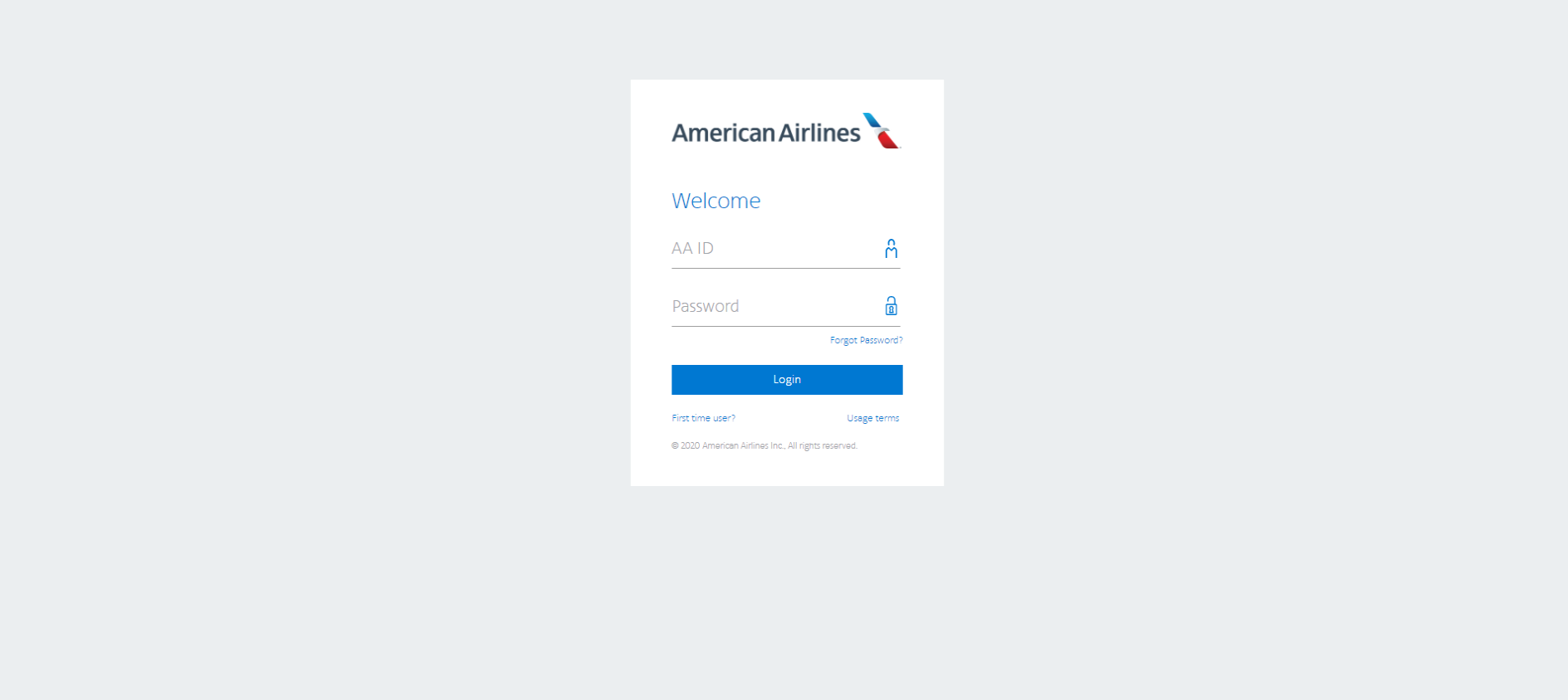 PSA American Airlines login portal