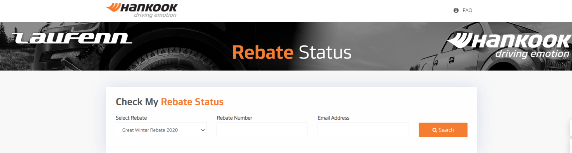 Hankook Rebate Check Statusonline Rebate Form
