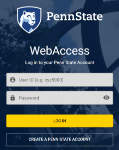 penn state grad school application login